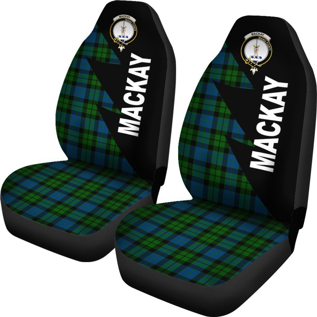 MacKay Modern Tartan Crest Flash Style Car Seat Cover