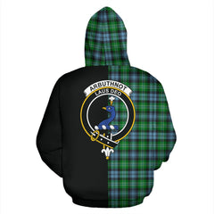 Arbuthnot Ancient Tartan Crest Zipper Hoodie - Half Of Me Style