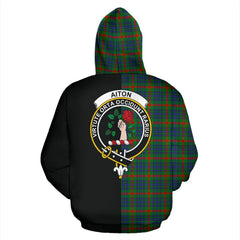 Aiton Tartan Crest Zipper Hoodie - Half Of Me Style