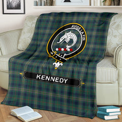 Kennedy Tartan Crest Blanket - 3 Sizes