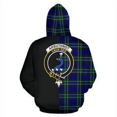 Arbuthnot Modern Tartan Crest Zipper Hoodie - Half Of Me Style