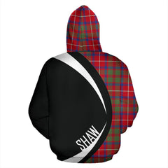 Shaw Red Modern Tartan Crest Hoodie - Circle Style