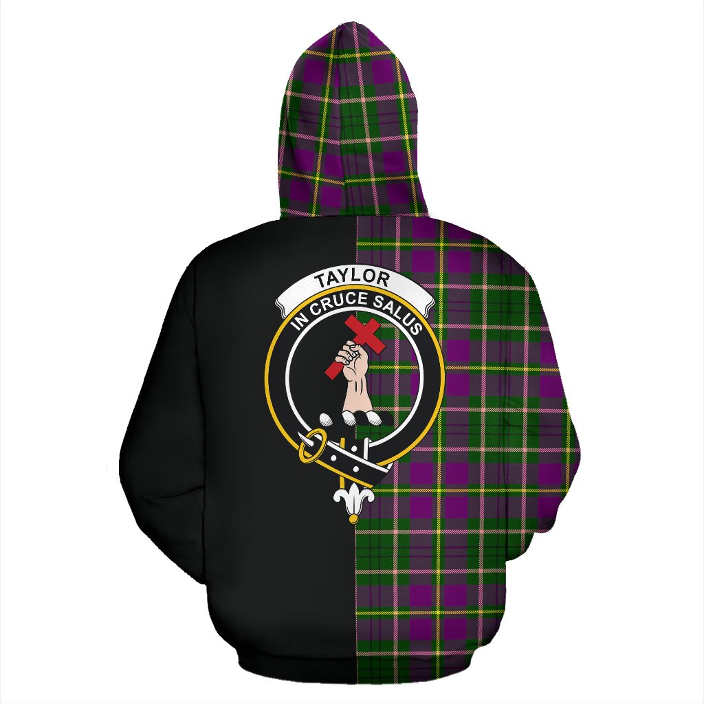 Taylor Tartan Crest Zipper Hoodie - Half Of Me Style