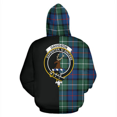 Davidson of Tulloch Tartan Crest Zipper Hoodie - Half Of Me Style