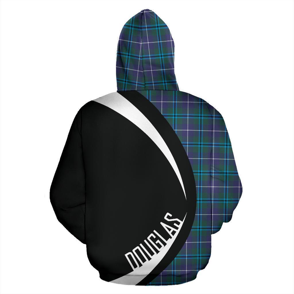 Douglas Modern Tartan Crest Hoodie - Circle Style