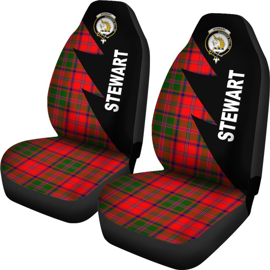 Stewart of Appin Tartan Crest Flash Style Car Seat Cover