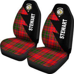 Stewart of Appin Tartan Crest Flash Style Car Seat Cover