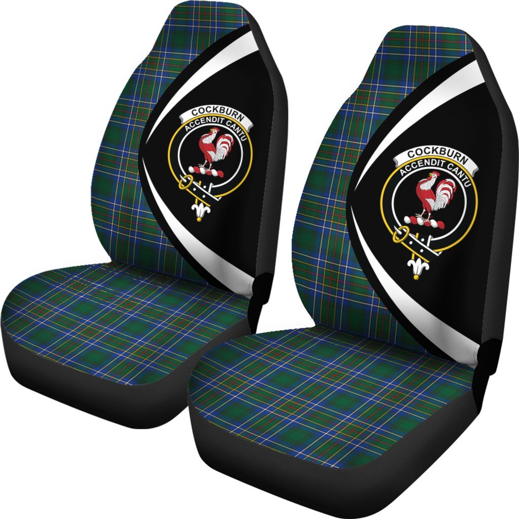 Cockburn Ancient Tartan Crest Circle Style Car Seat Cover