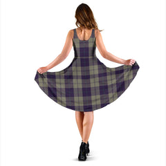 Cunningham Dress Blue Dancers Tartan Midi Dress