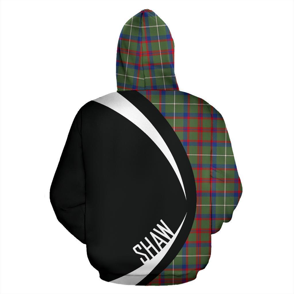 Shaw Green Modern Tartan Crest Zipper Hoodie - Circle Style