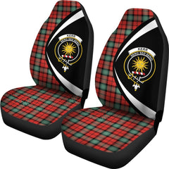 Kerr Ancient Tartan Crest Circle Style Car Seat Cover