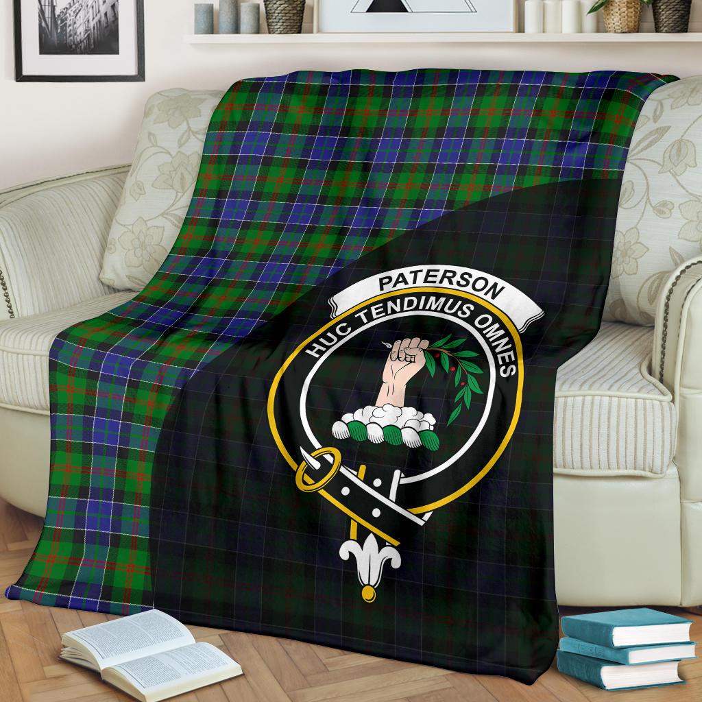 Paterson Family Tartan Crest Blanket - 3 Sizes