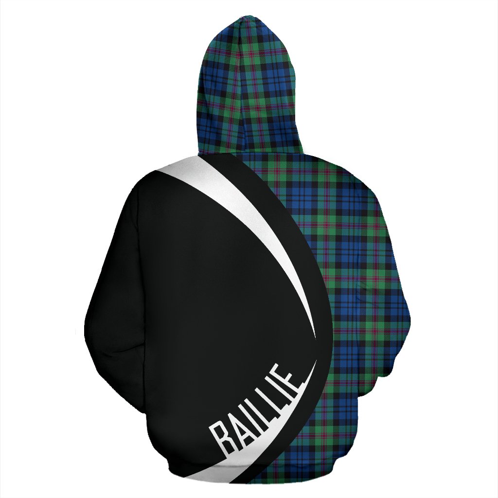 Baillie Ancient Tartan Crest Zipper Hoodie - Circle Style