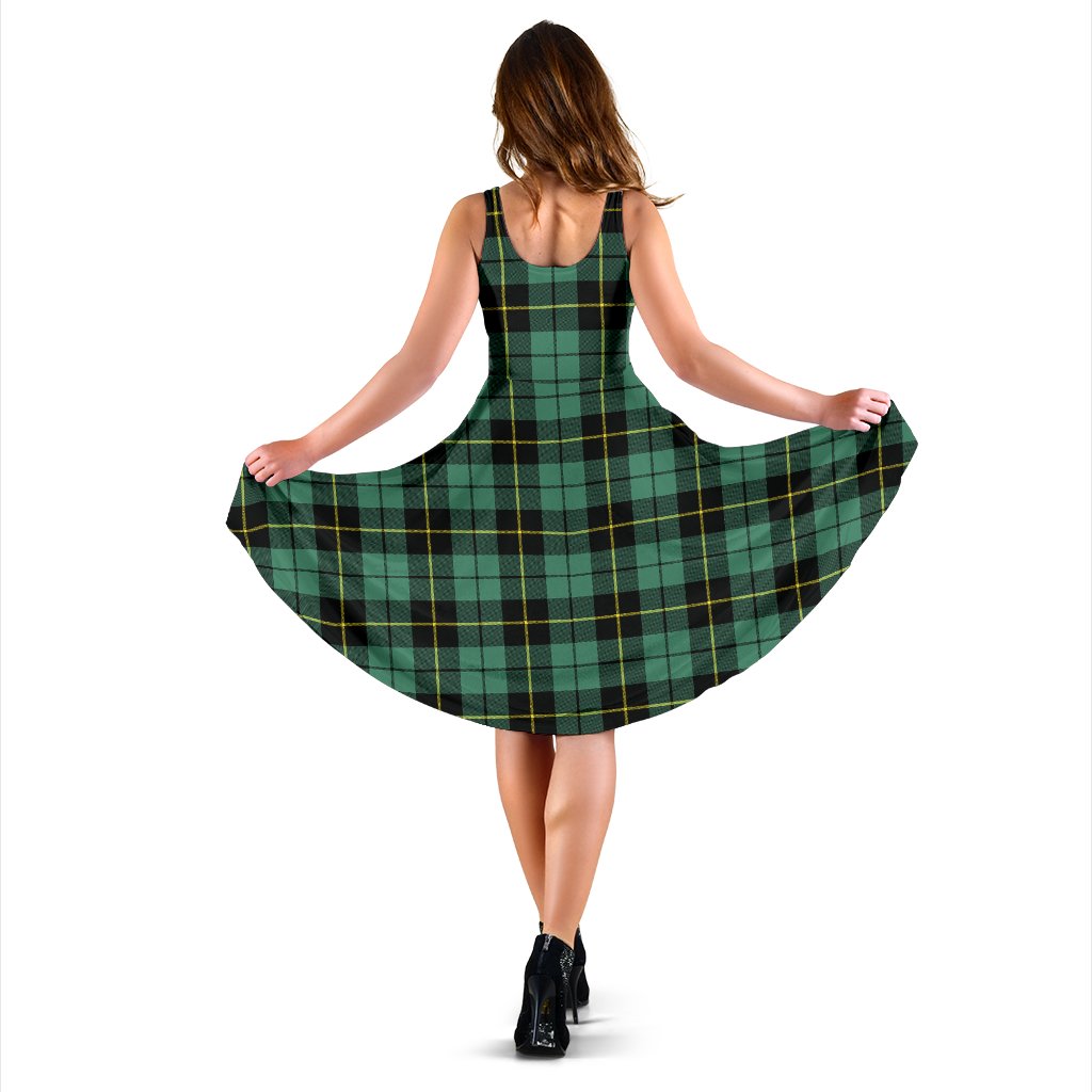 Wallace Hunting Ancient Tartan Midi Dress