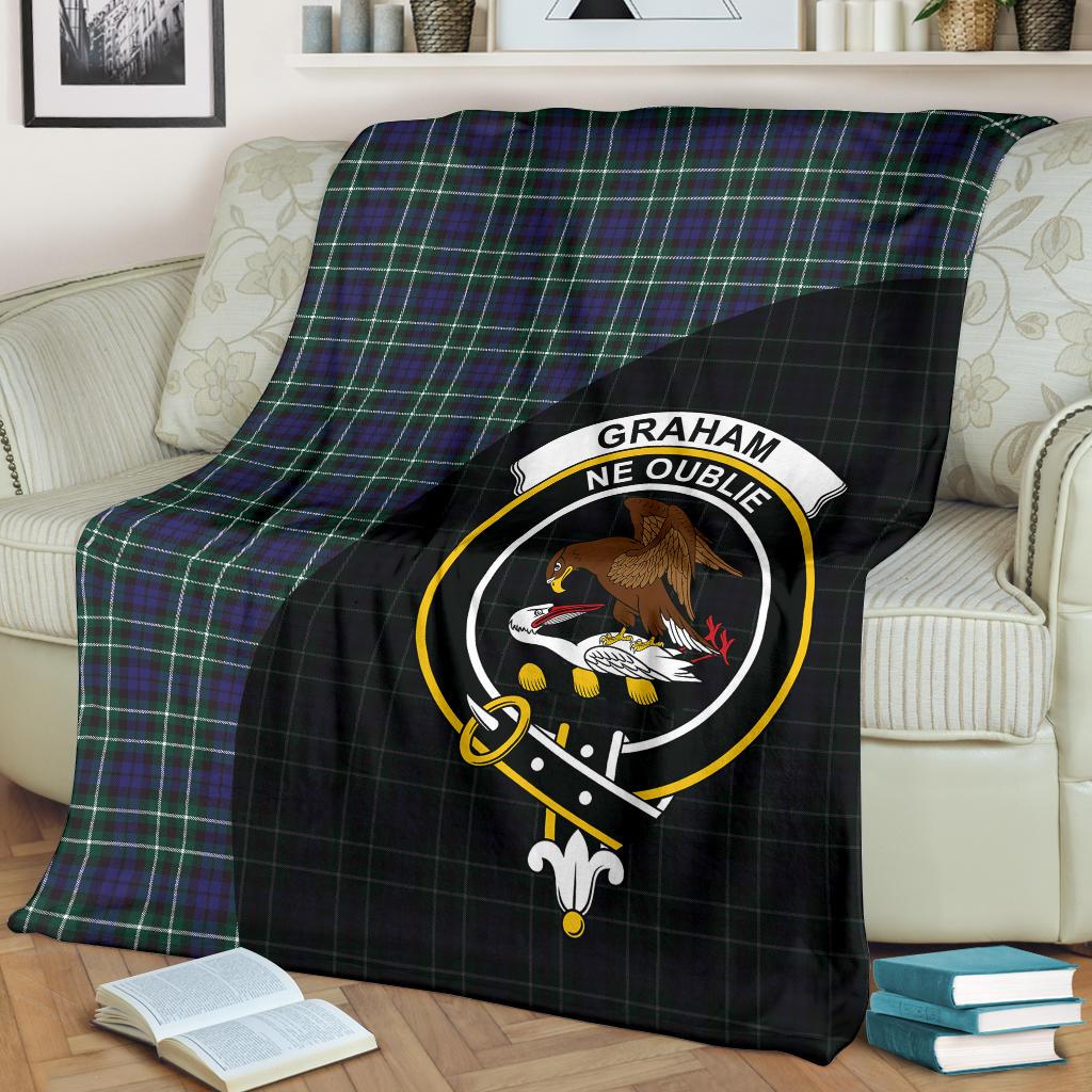 Graham of Montrose Modern Tartan Crest Blanket Wave Style