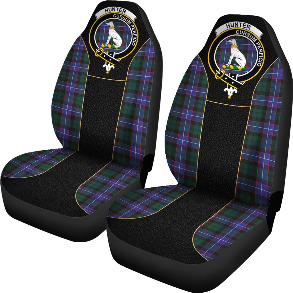 Hunter Tartan Crest Circle Car Seat Cover