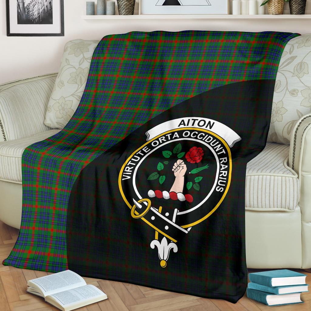 Aiton Family Tartan Crest Blanket - 3 Sizes