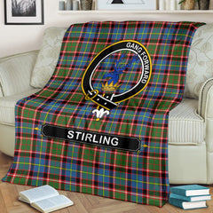 Stirling (of Cadder-Present Chief) Family Tartan Crest Blanket - 3 Sizes