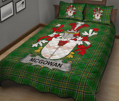 McGowan or McGouan Tartan Crest Quilt Bed Set