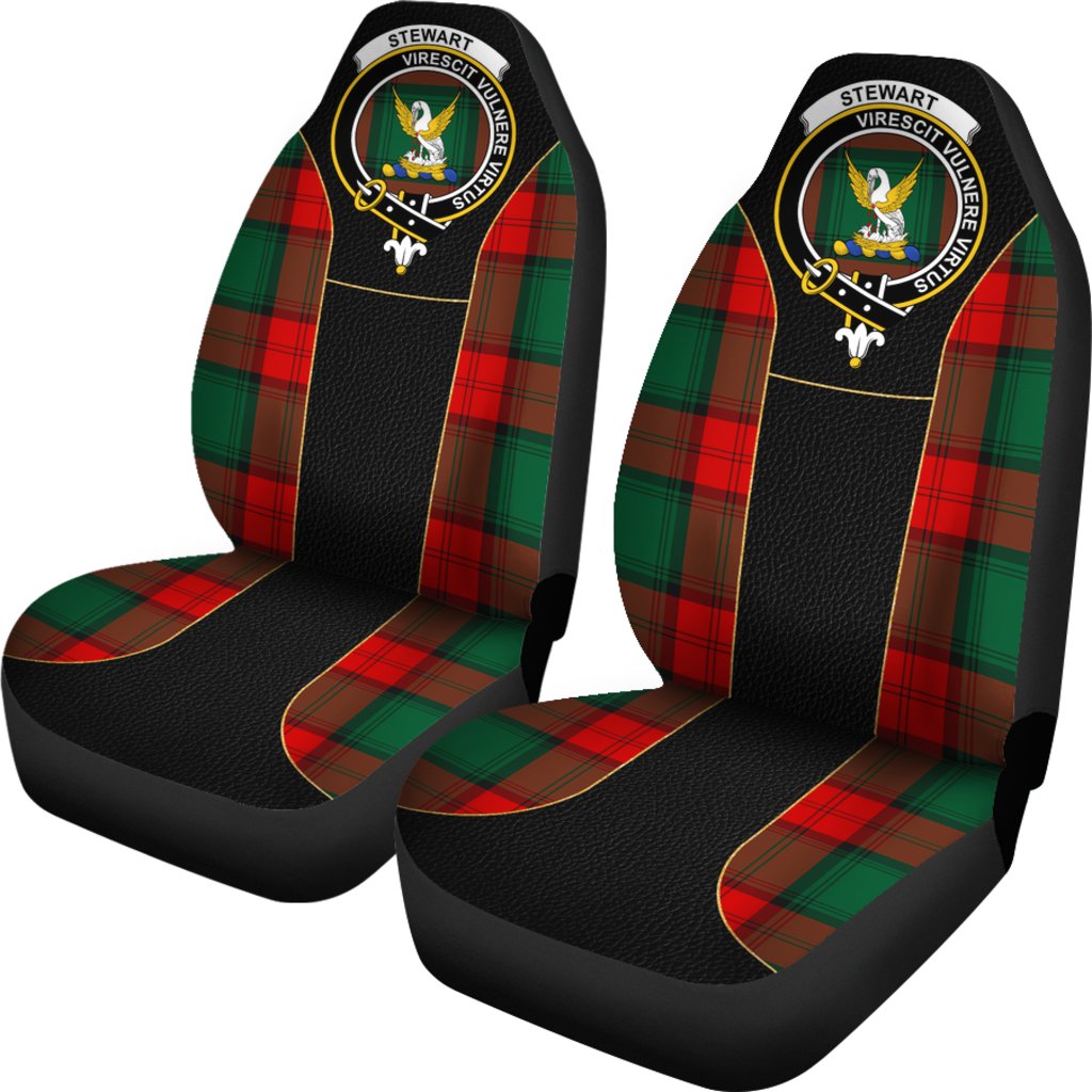 Stewart (High Stewards) Family Tartan Crest Car Seat Cover