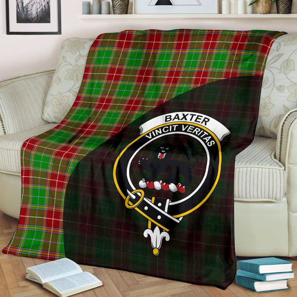 Baxter Modern Tartan Crest Blanket - 3 Sizes