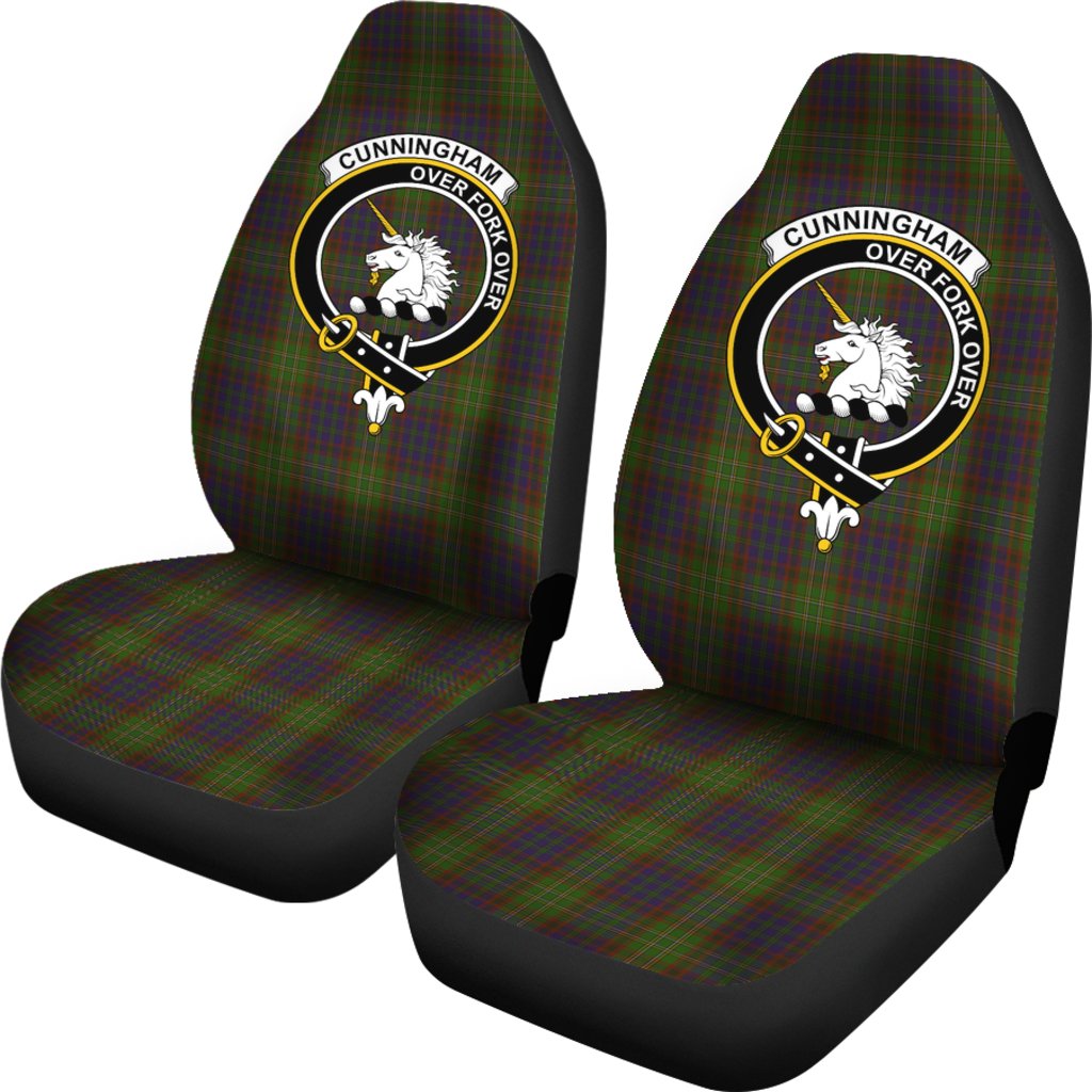 Cunningham Tartan Crest Car Seat Cover