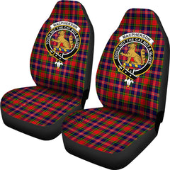 Macpherson Tartan Crest Car Seat Cover