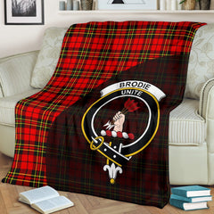 Brodie Modern Tartan Crest Blanket Wave Style