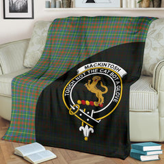 MacKintosh Hunting Ancient Tartan Crest Blanket Wave Style