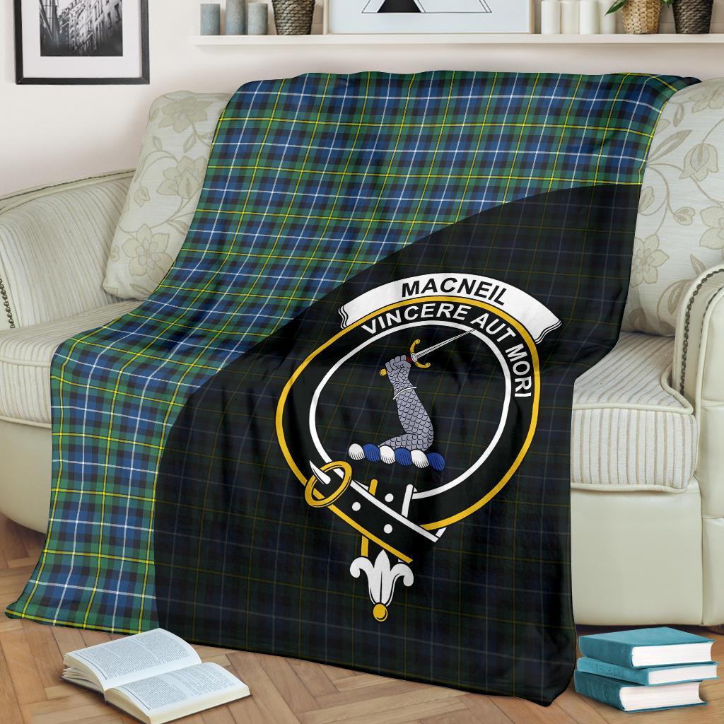 MacNeill of Barra Ancient Tartan Crest Blanket Wave Style
