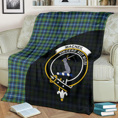 MacNeill of Barra Ancient Tartan Crest Blanket Wave Style
