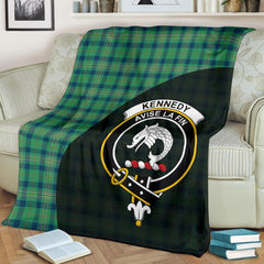 Kennedy Ancient Tartan Crest Blanket Wave Style