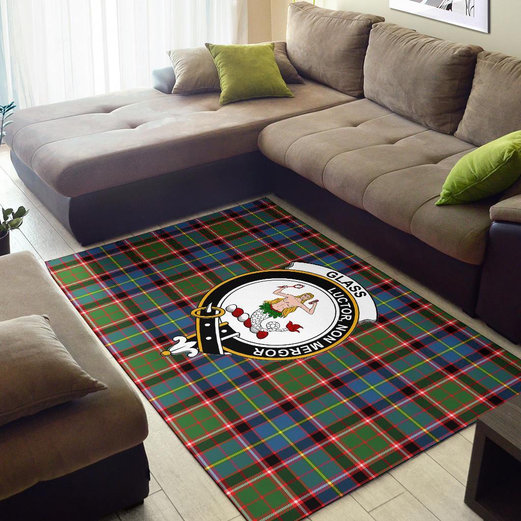 Glass Tartan Crest Area Rug