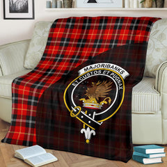 Marjoribanks Tartan Crest Blanket Wave Style