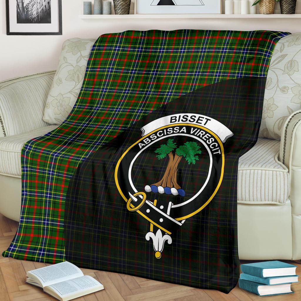 Bisset Tartan Crest Blanket Wave Style