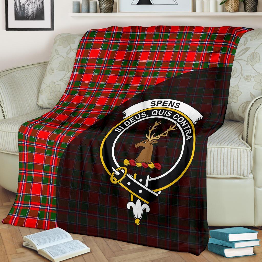 Spens Modern Tartan Crest Blanket Wave Style