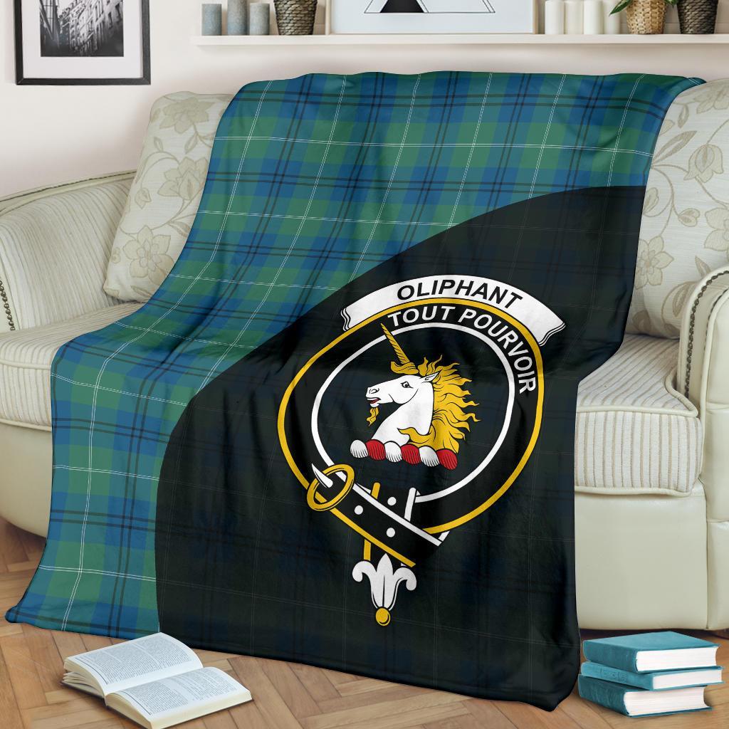 Oliphant Ancient Tartan Crest Blanket Wave Style