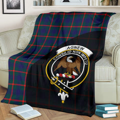 Agnew Modern Tartan Crest Blanket Wave Style