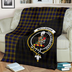 MacLellan Modern Tartan Crest Blanket Wave Style