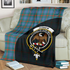 Agnew Ancient Tartan Crest Blanket Wave Style