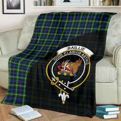 Baillie Modern Tartan Crest Blanket Wave Style