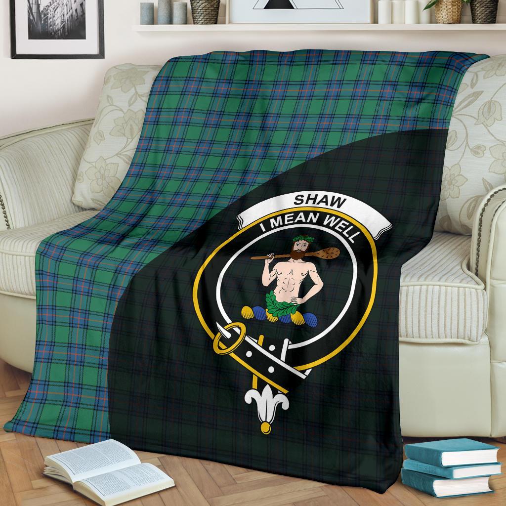 Shaw Ancient Tartan Crest Blanket Wave Style