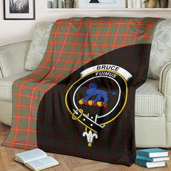 Bruce Ancient Tartan Crest Blanket Wave Style