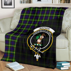 Watson Modern Tartan Crest Blanket Wave Style