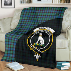 Hunter Ancient Tartan Crest Blanket Wave Style
