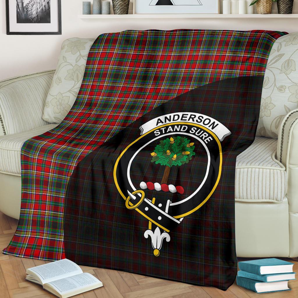 Anderson of Arbrake Tartan Crest Blanket Wave Style