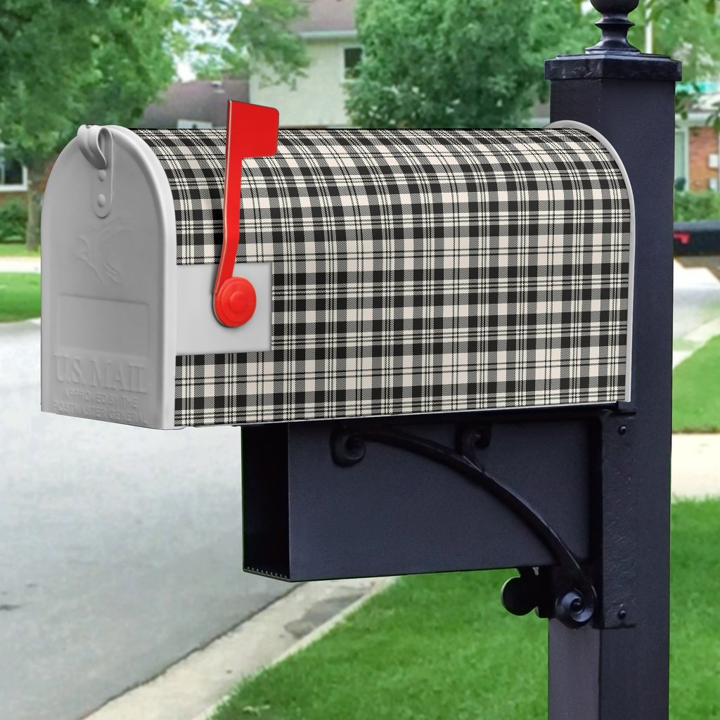 Scott Black & White Ancient Tartan Mailbox