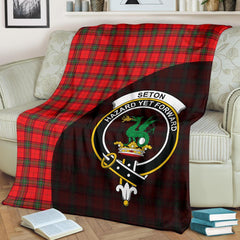 Seton Modern Tartan Crest Blanket Wave Style