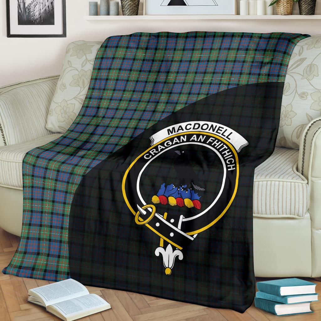 MacDonnell Of Glengarry Ancient Tartan Crest Blanket Wave Style