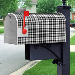 Scott Black & White Modern Tartan Mailbox